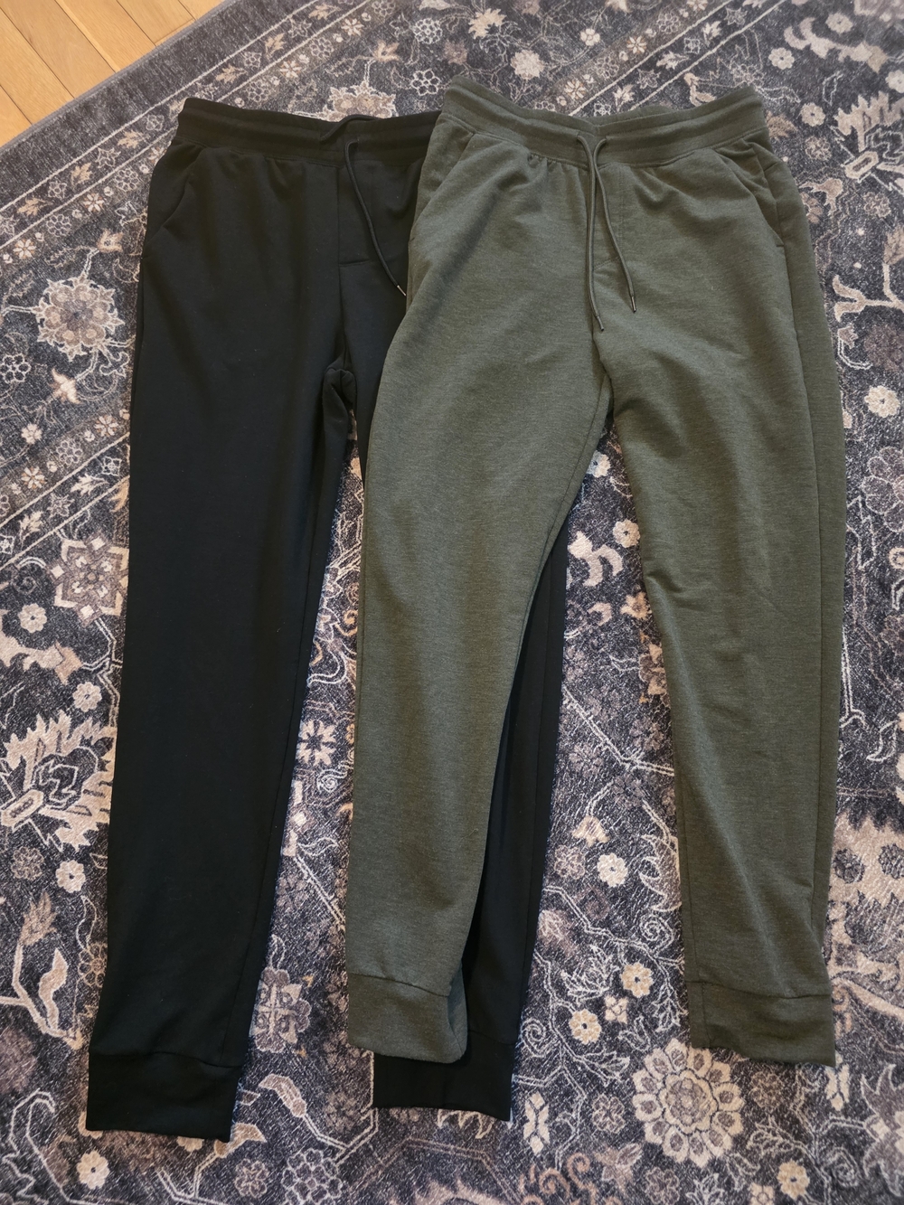 Mens Athletic Works Jogger Pants in Black and Olive